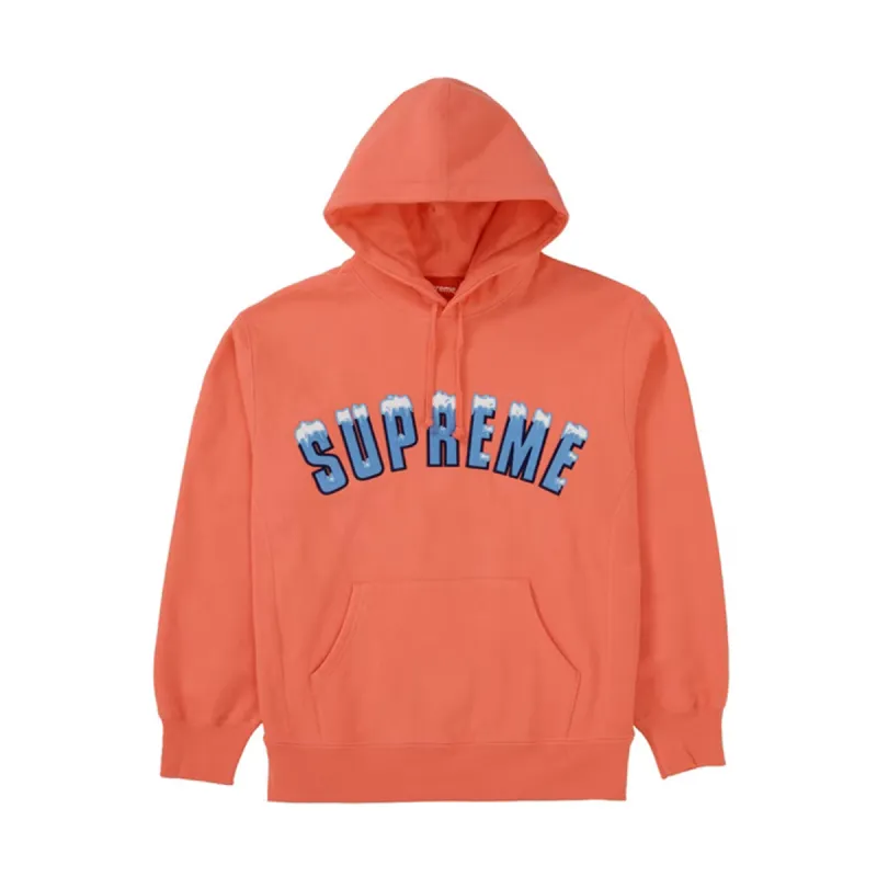 Supreme Icy Arc Hooded Sweatshirt Bright Coral sold by PLUS