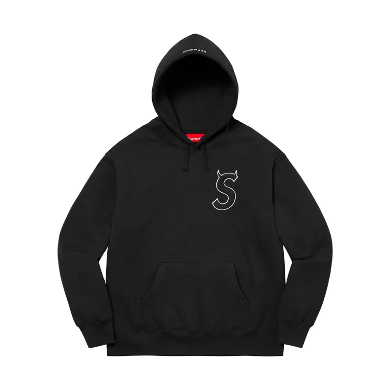 Supreme S Logo Hooded Sweatshirt (FW22) Black sold by PLUS