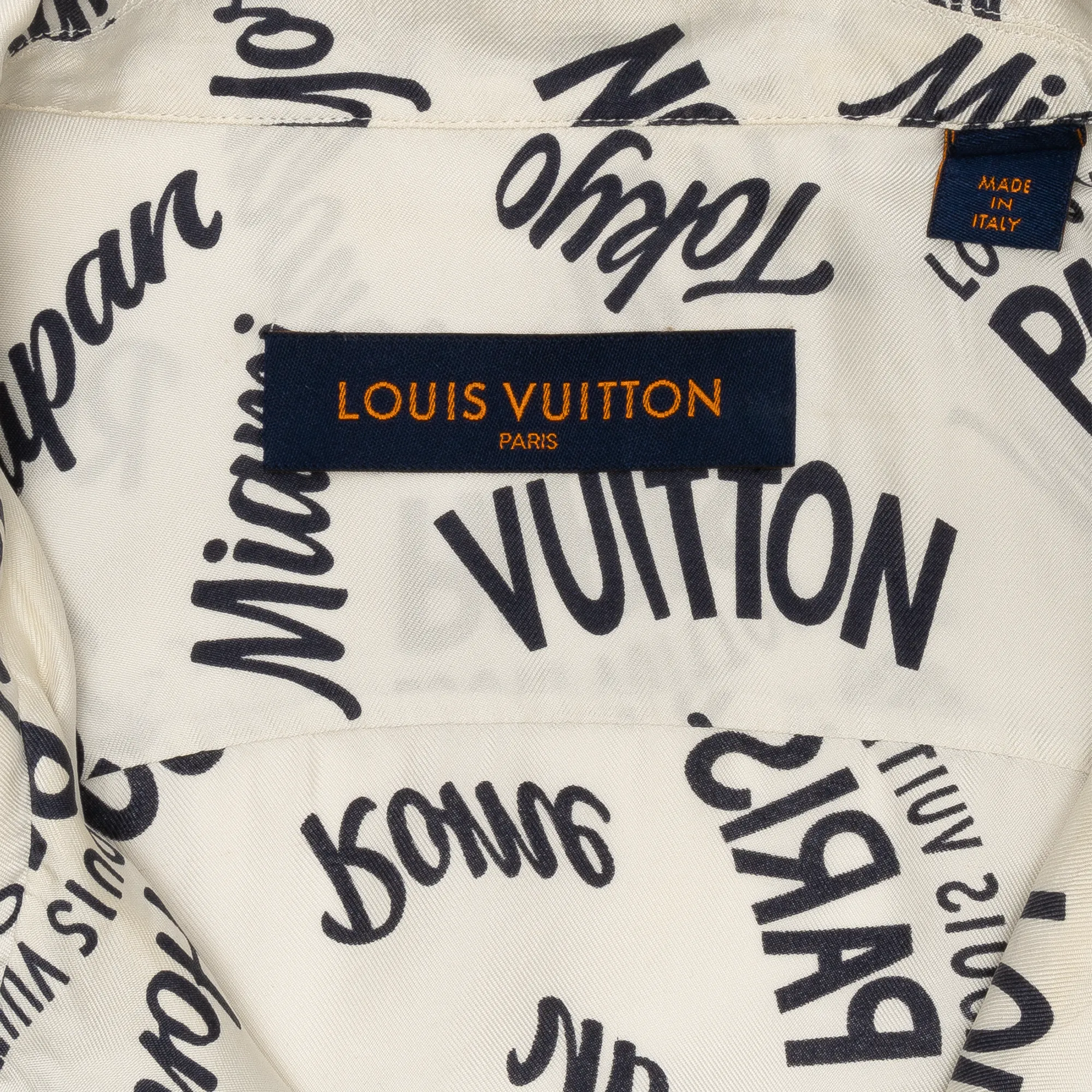 Louis Vuitton Cities Silk Button Down Shirt White sold by PLUS product image thumbnail 3