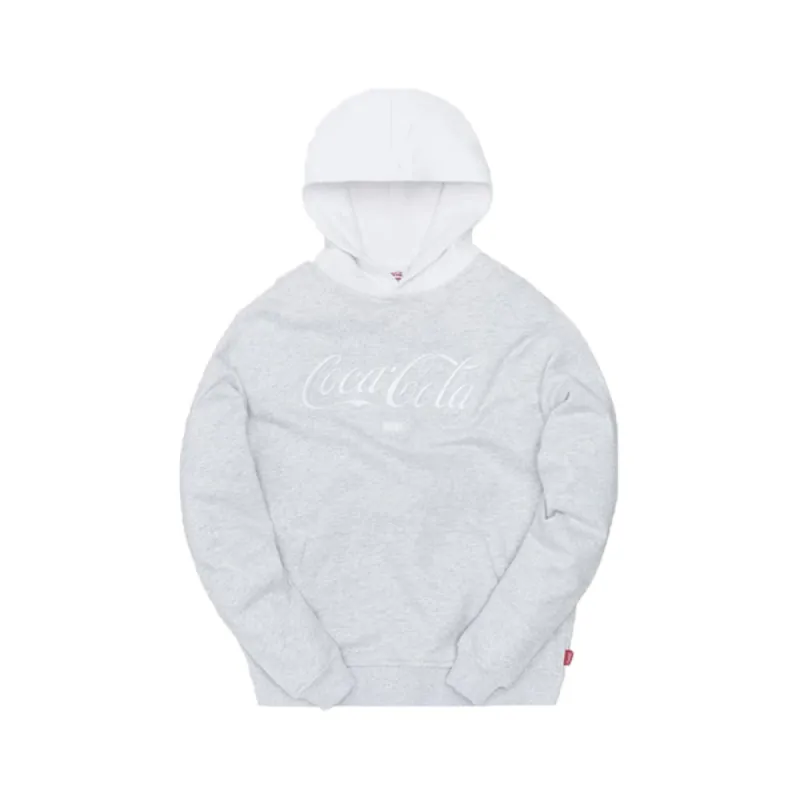 Kith x Coca-Cola Surfboard Williams II Hoodie Light Heather Grey sold by PLUS