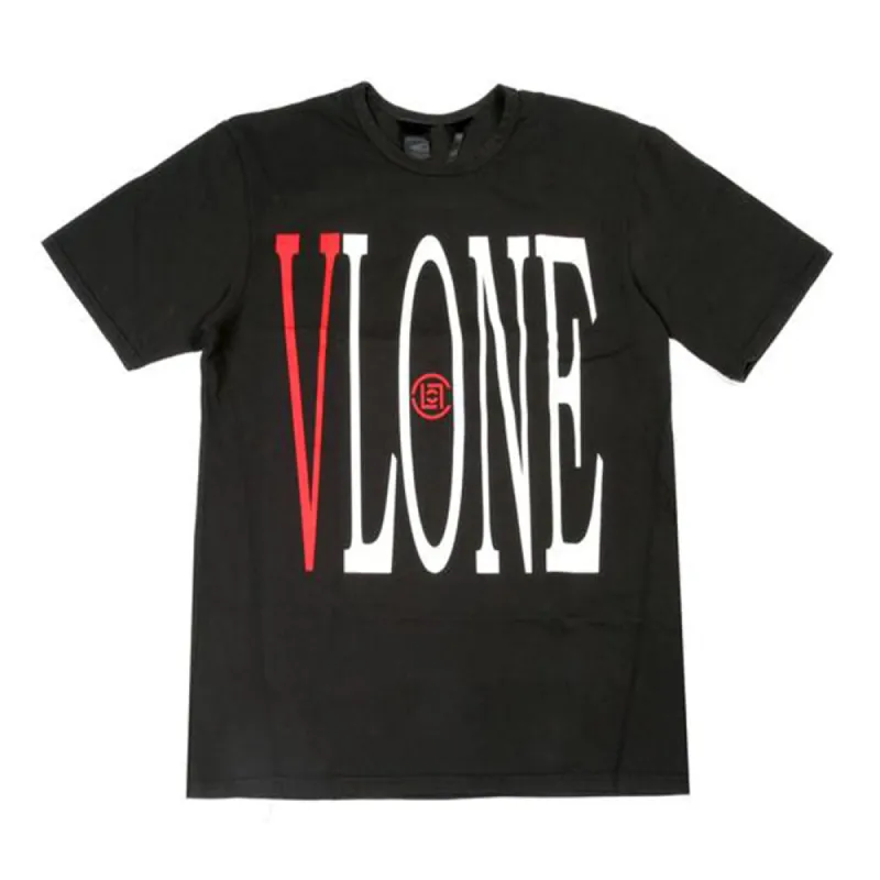 Vlone x Clot Staple Tee Black/Red sold by PLUS