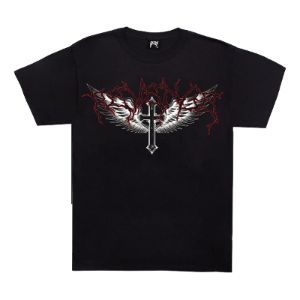 Revenge x Anuel Lightning Reaper Tee Black sold by PLUS