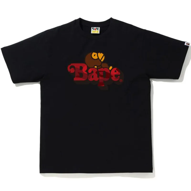 BAPE Color Camo Milo On Bape Tee Black/Red sold by PLUS