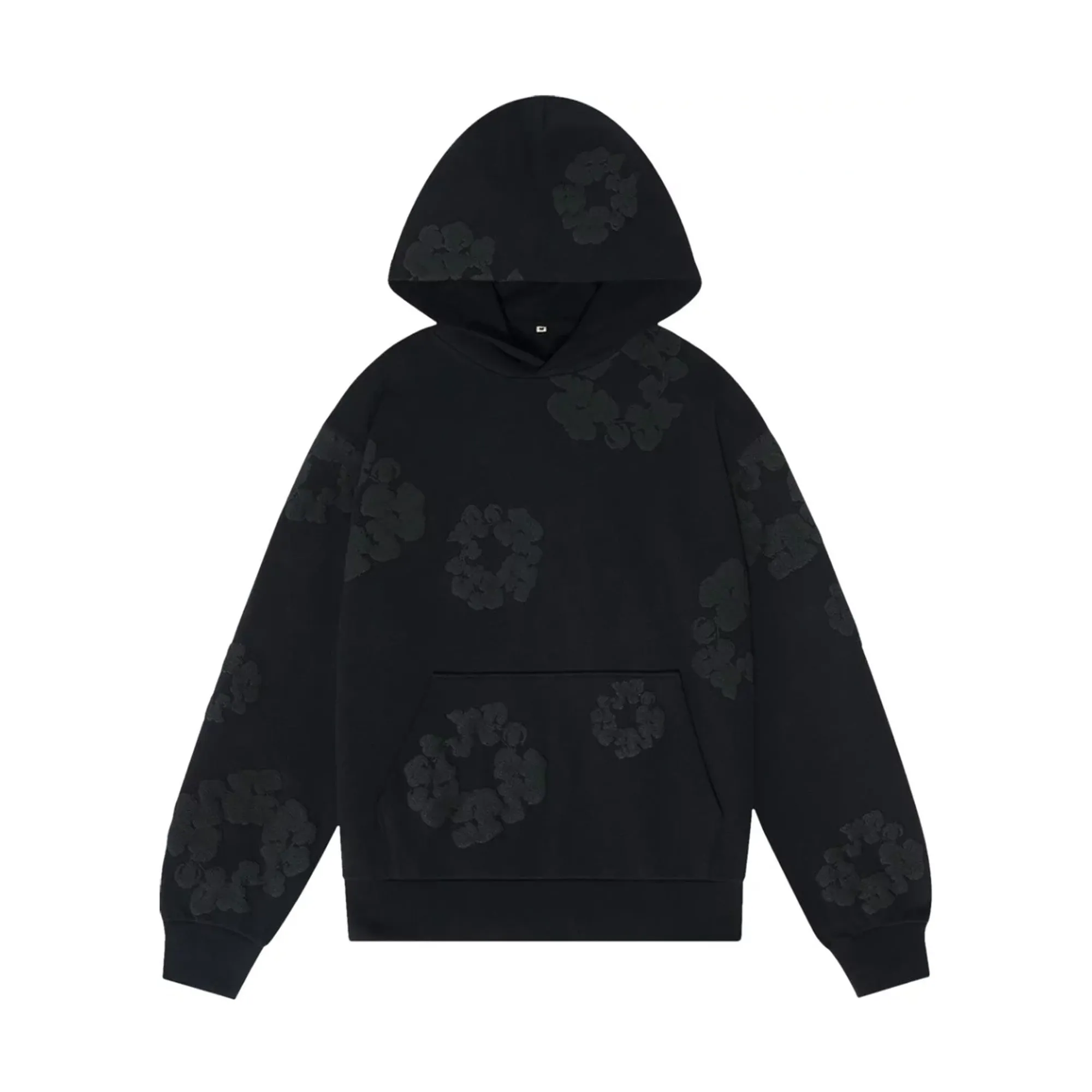 Denim Tears Cotton Wreath Hoodie Black Monochrome sold by PLUS