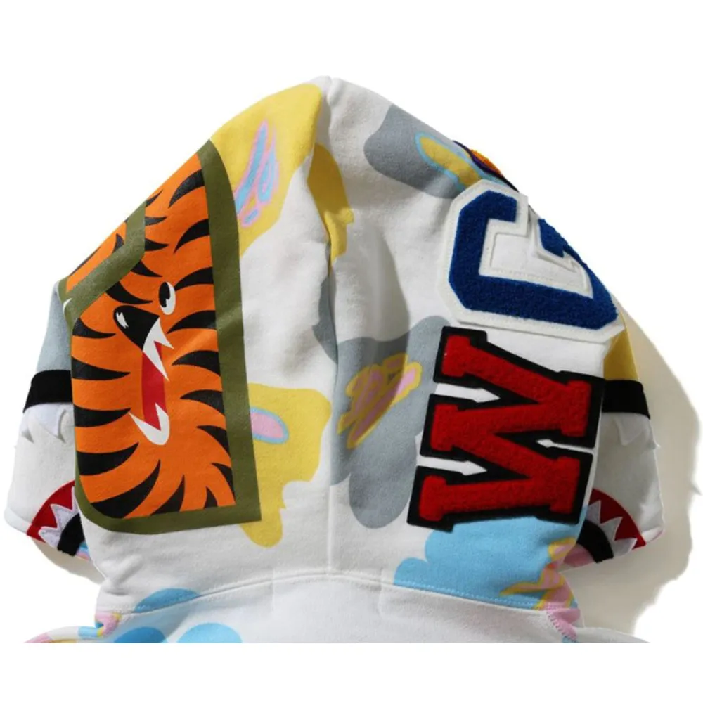 BAPE Def Camo Shark Full Zip Hoodie White sold by PLUS product image thumbnail 2