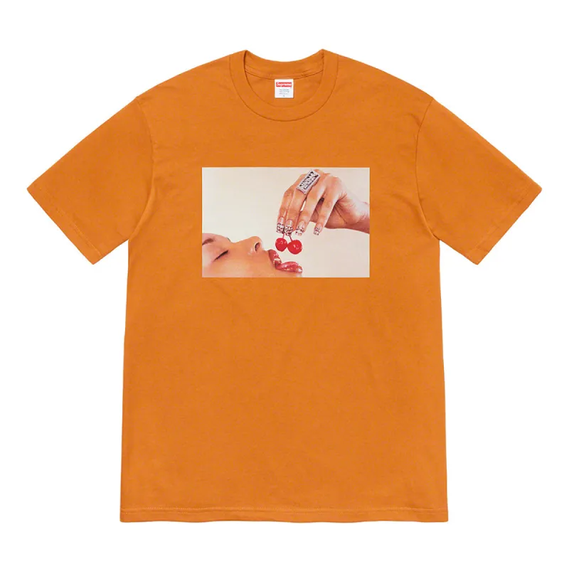 Supreme Cherries Tee Burnt Orange sold by PLUS