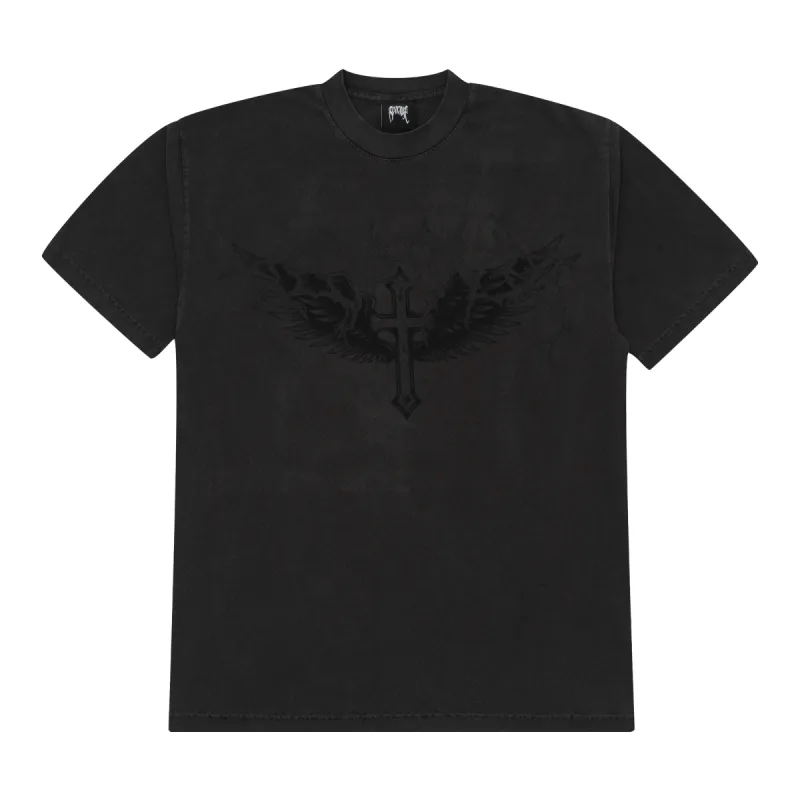 Revenge x Anuel Lightning Reaper Tee Vintage Grey sold by PLUS