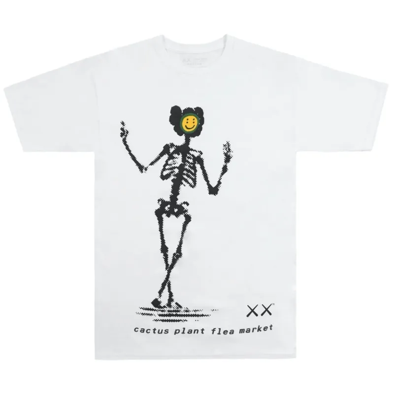 KAWS x Cactus Plant Flea Market T-Shirt White sold by PLUS