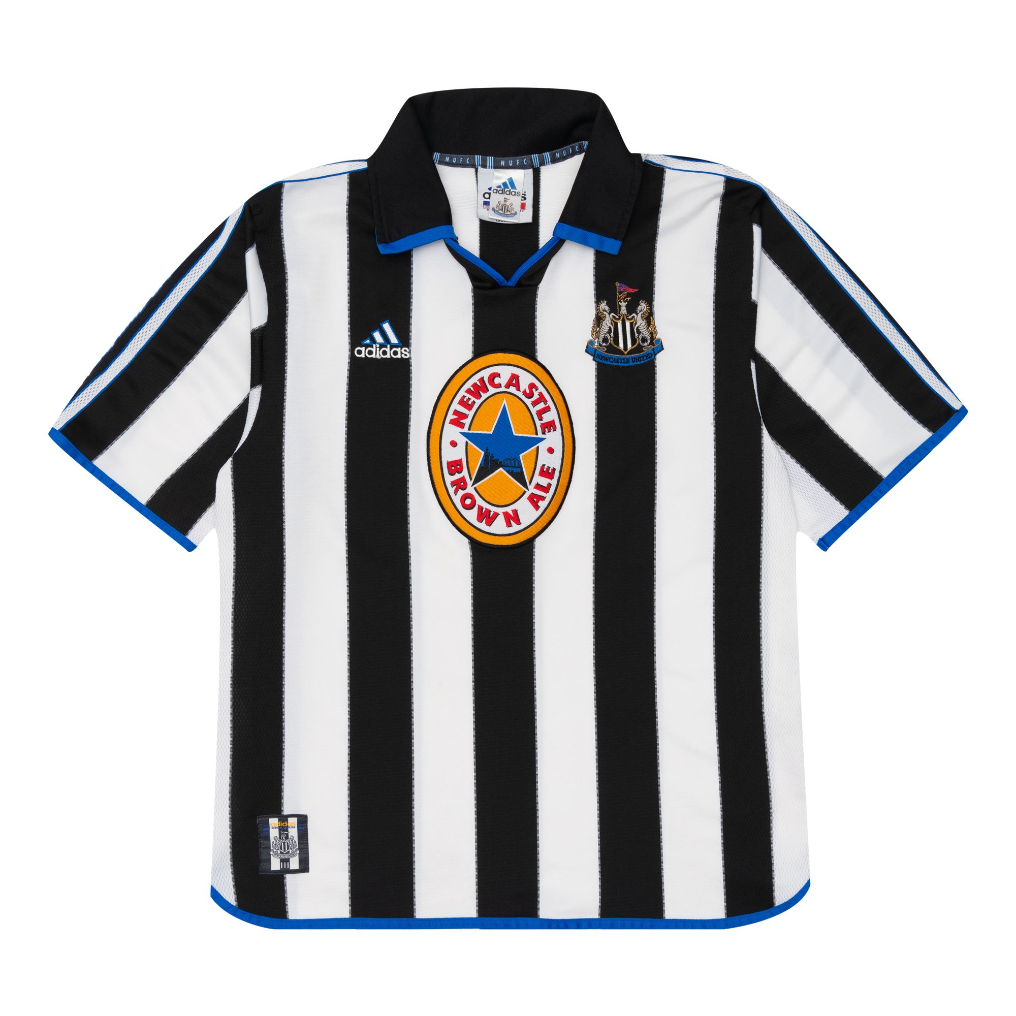 Team Newcastle United FC 1999-2000 Adidas Soccer Jersey White sold by PLUS