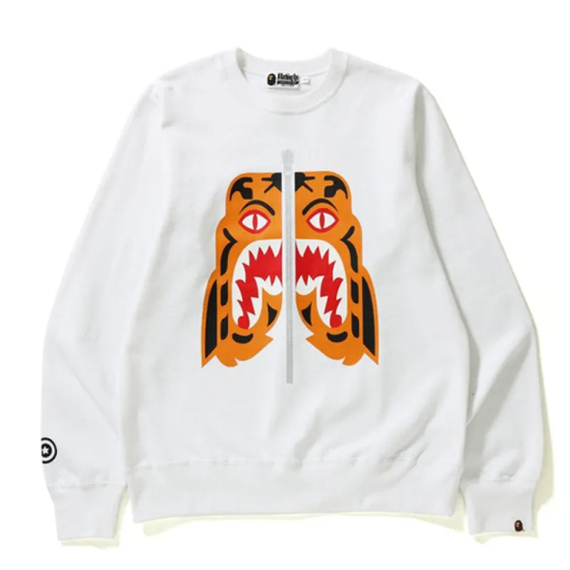 BAPE Tiger Crewneck White sold by PLUS
