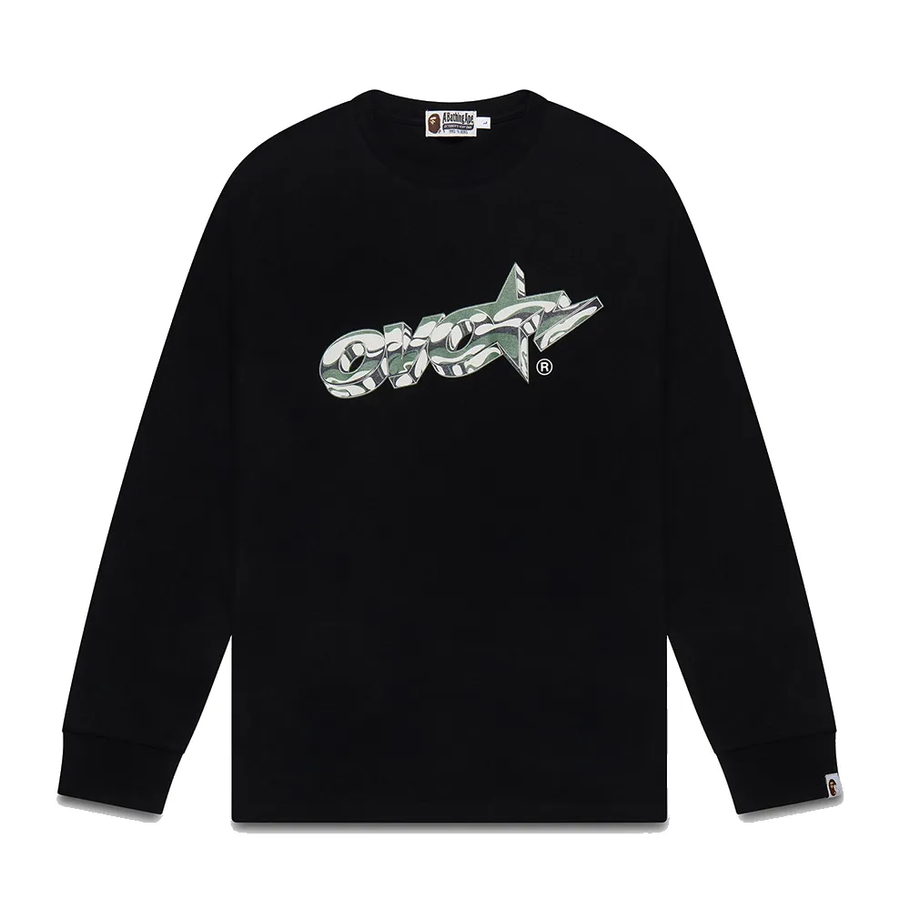 OVO x BAPE Star Longsleeve T-shirt Black sold by PLUS