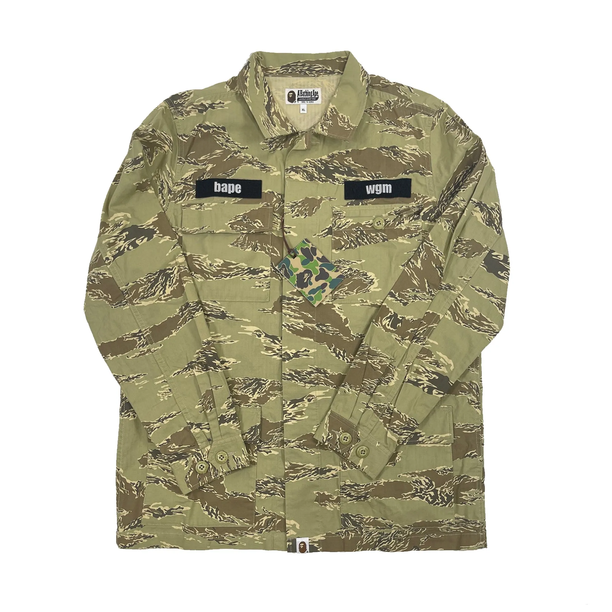 Bape Tiger Camo Military Jacket Beige sold by PLUS