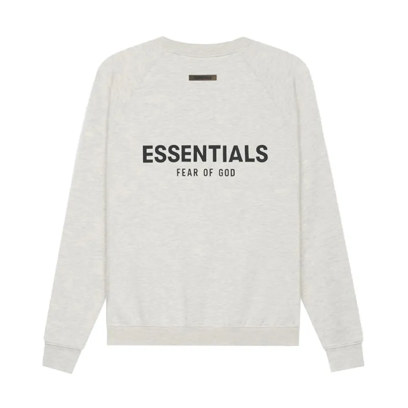 FOG ESSENTIALS Pull Over Crewneck Light Heather Oatmeal (SS21) sold by PLUS