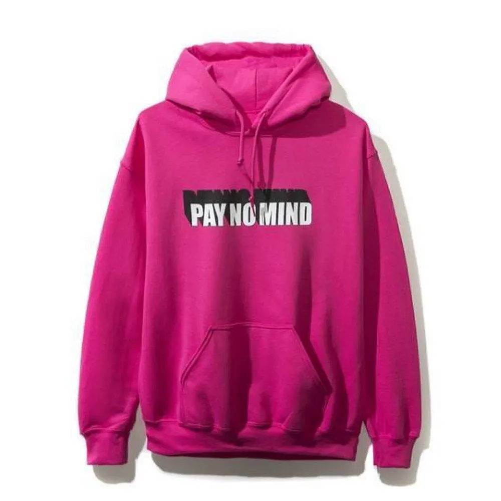 Anti Social Social Club Pay No Mind Hoodie Pink sold by PLUS
