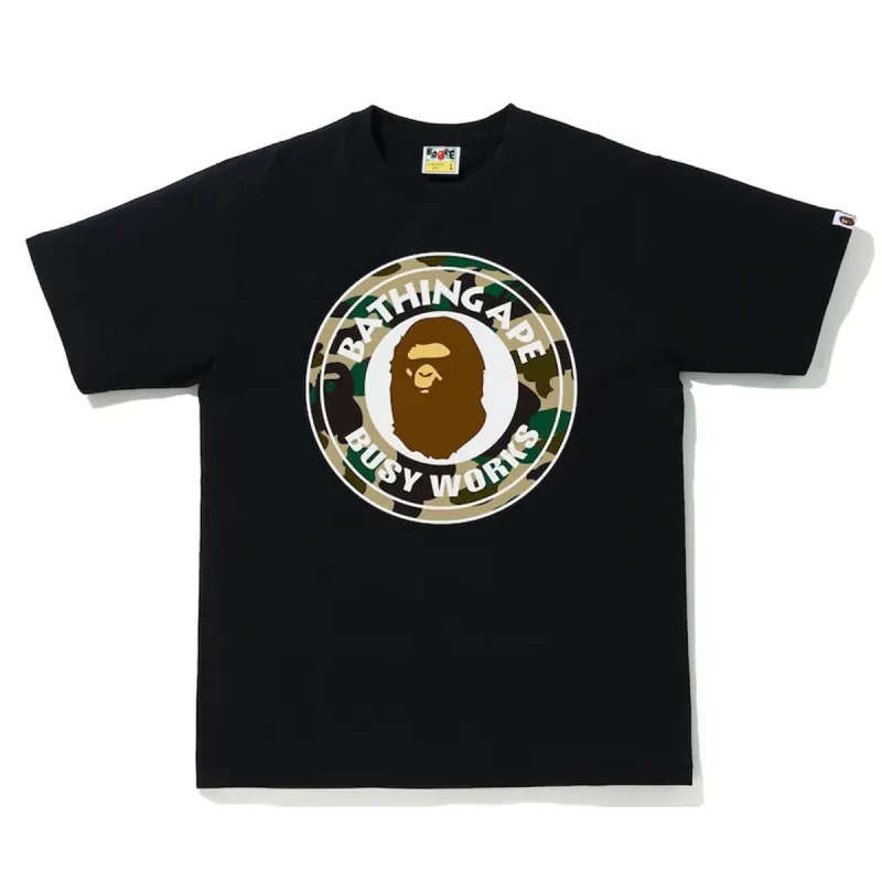 Bape 1st Camo Busy Works Tee Black/Yellow (SS21) sold by PLUS