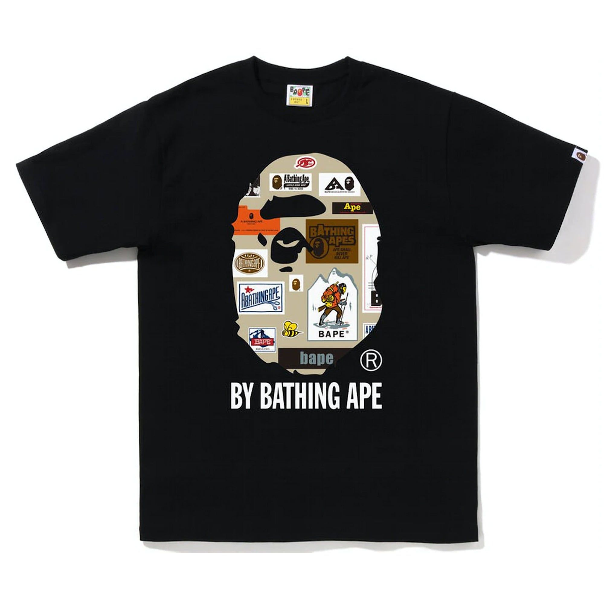 Bape Multi Label By Bathing Ape Tee Black sold by PLUS