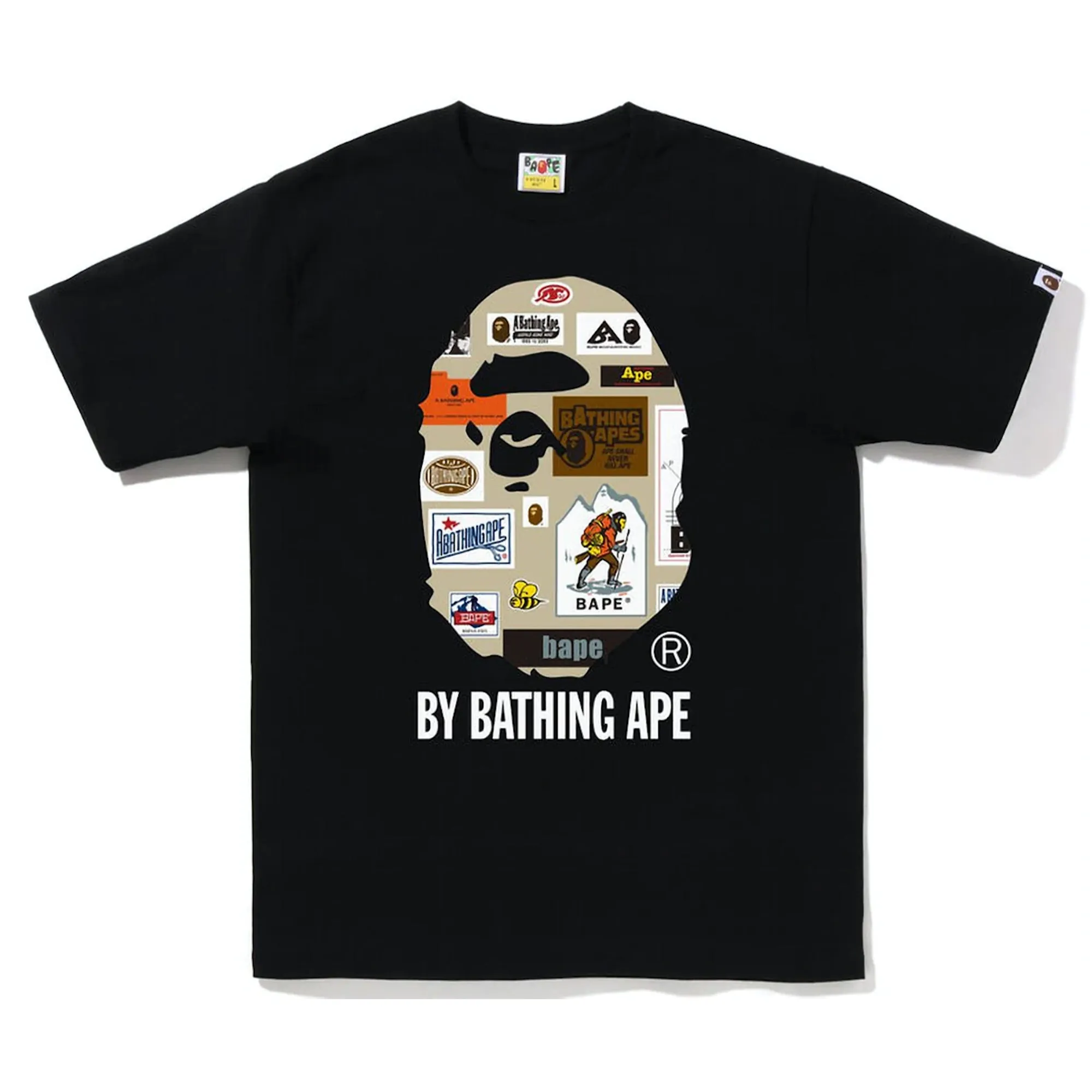 Bape Multi Label By Bathing Ape Tee Black sold by PLUS