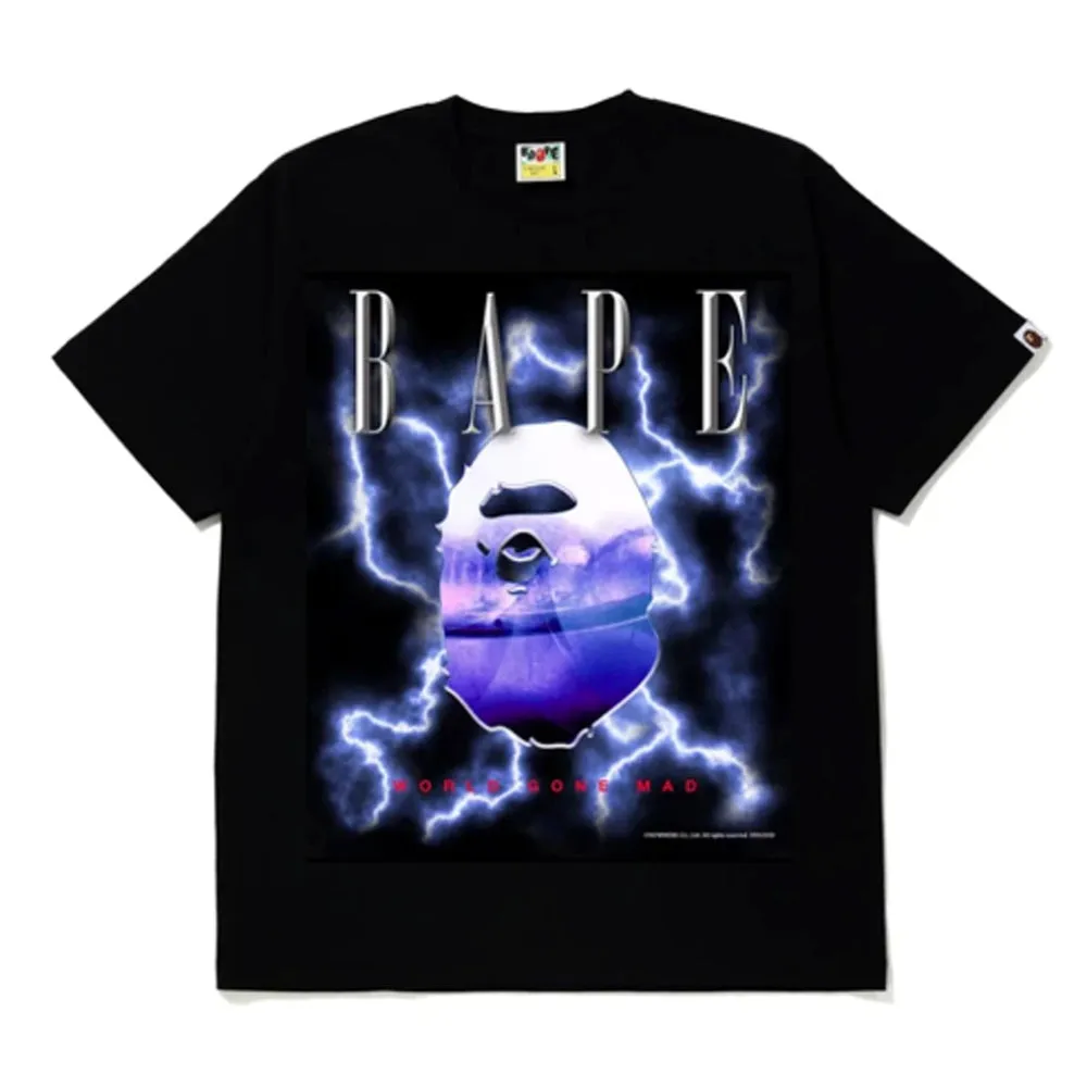 BAPE Lightning Tee Black sold by PLUS