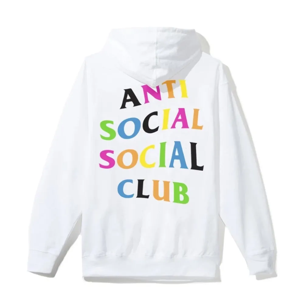Anti Social Social Club Rainbow Hoodie White sold by PLUS