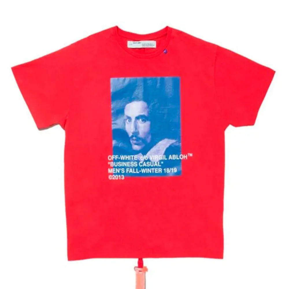 Virgil Abloh MCA Figures of Speech OFF-WHITE Bernini Tee Red/Blue sold by PLUS