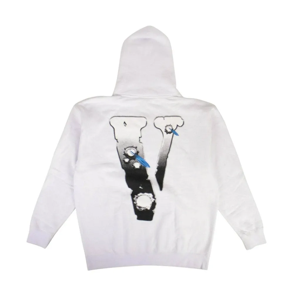 Vlone x Pop Smoke Hawk Em Hoodie White sold by PLUS product image thumbnail 2