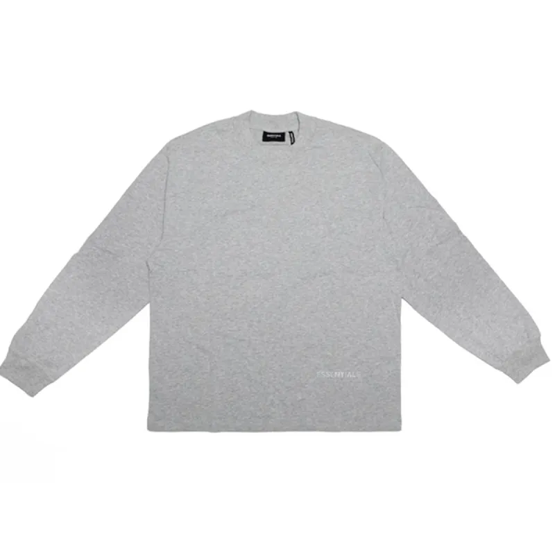FOG ESSENTIALS 3M Logo Boxy Long Sleeve T-Shirt Dark Heather Grey/Grey sold by PLUS