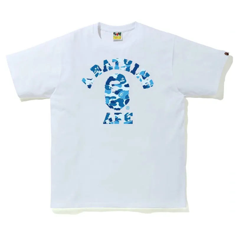 Bape ABC Text Color Camo College Tee White/Blue (Ladies) sold by PLUS