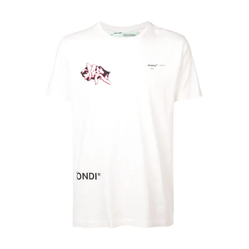 Off-White Dondi Graffiti Slim T-Shirt White sold by PLUS