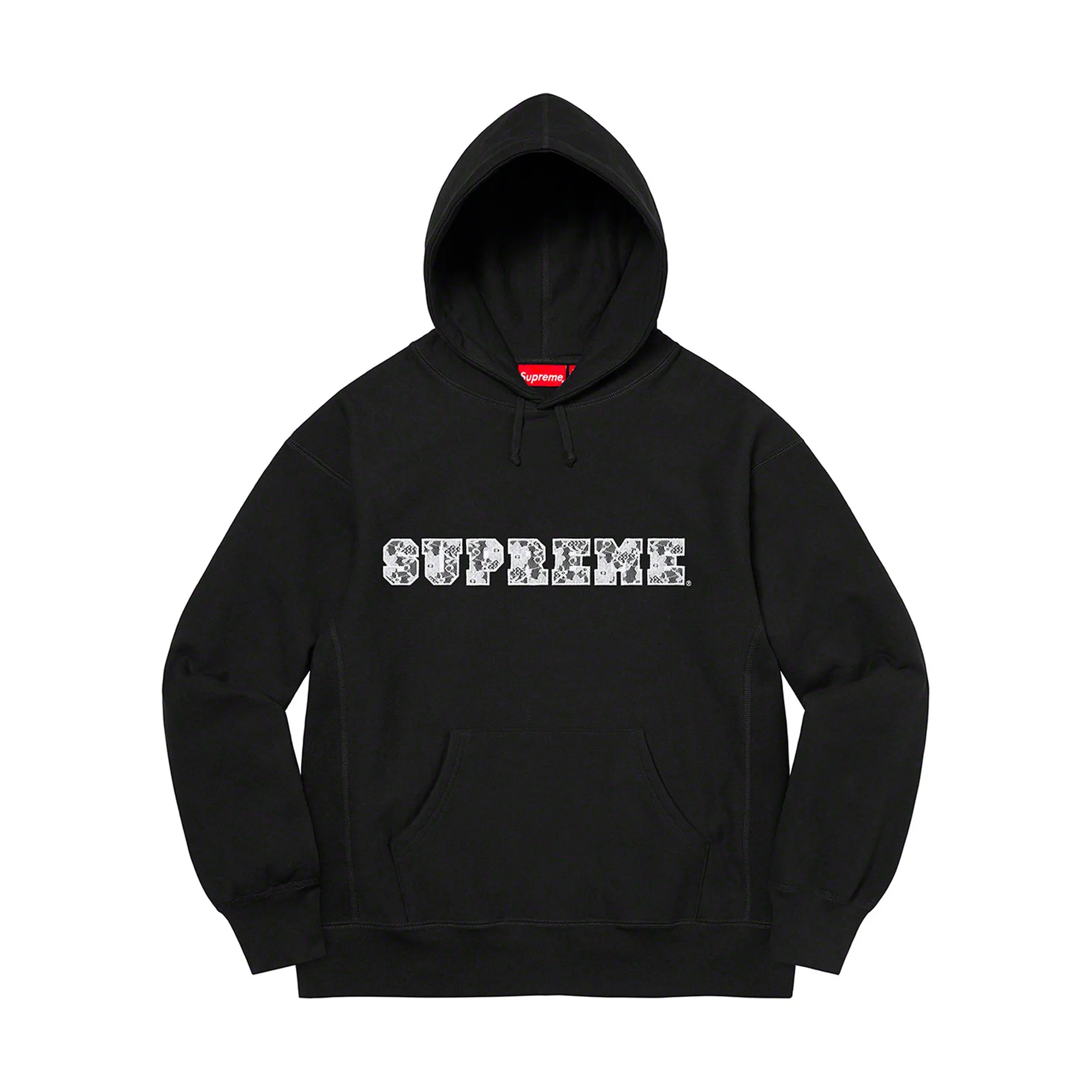 Supreme Lace Hooded Sweatshirt Black sold by PLUS