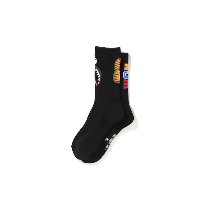 Bape WGM Shark Socks Black sold by PLUS