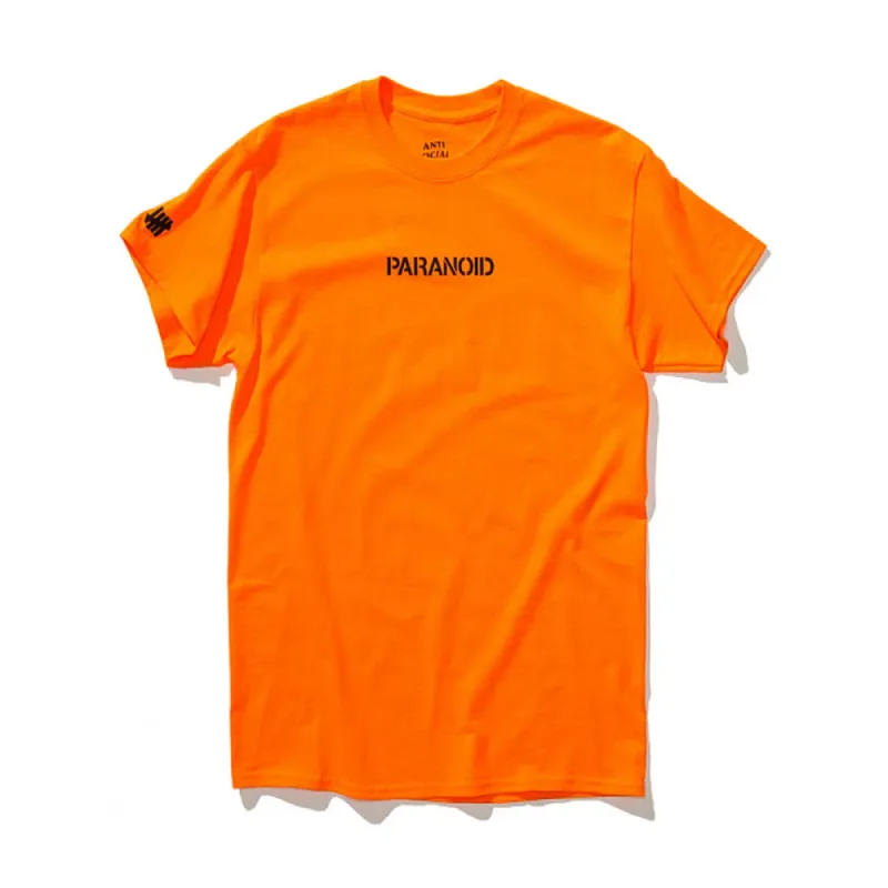 ASSC x UNDFTD Paranoid Tee Orange sold by PLUS