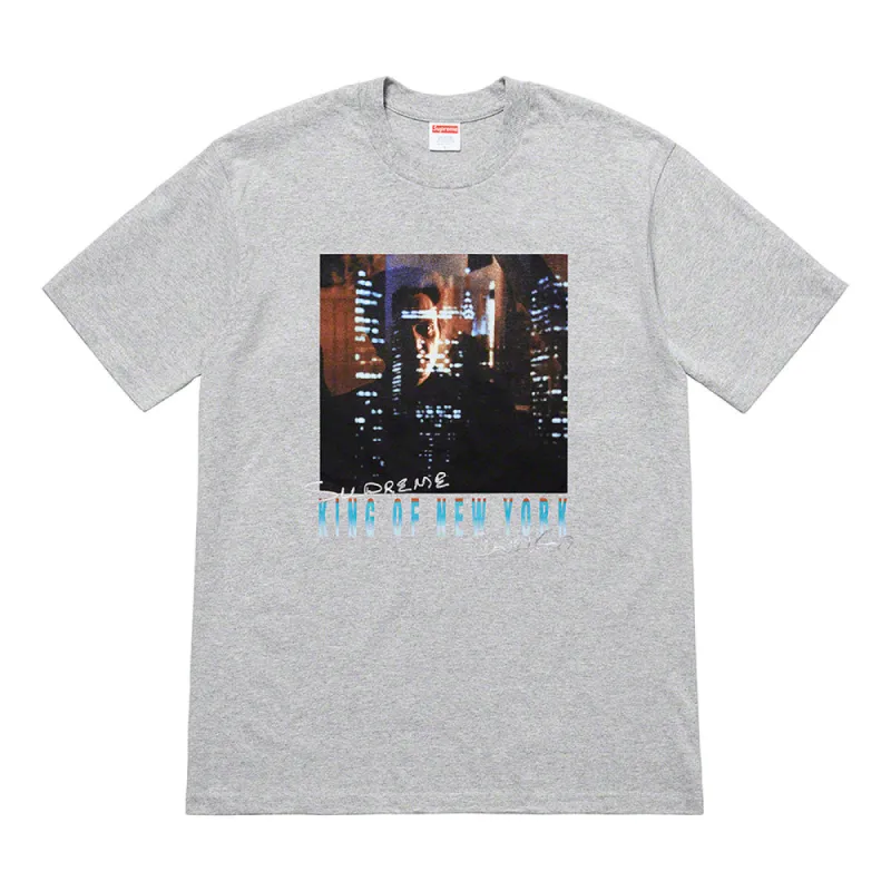 Supreme King of New York Tee Heather Grey sold by PLUS