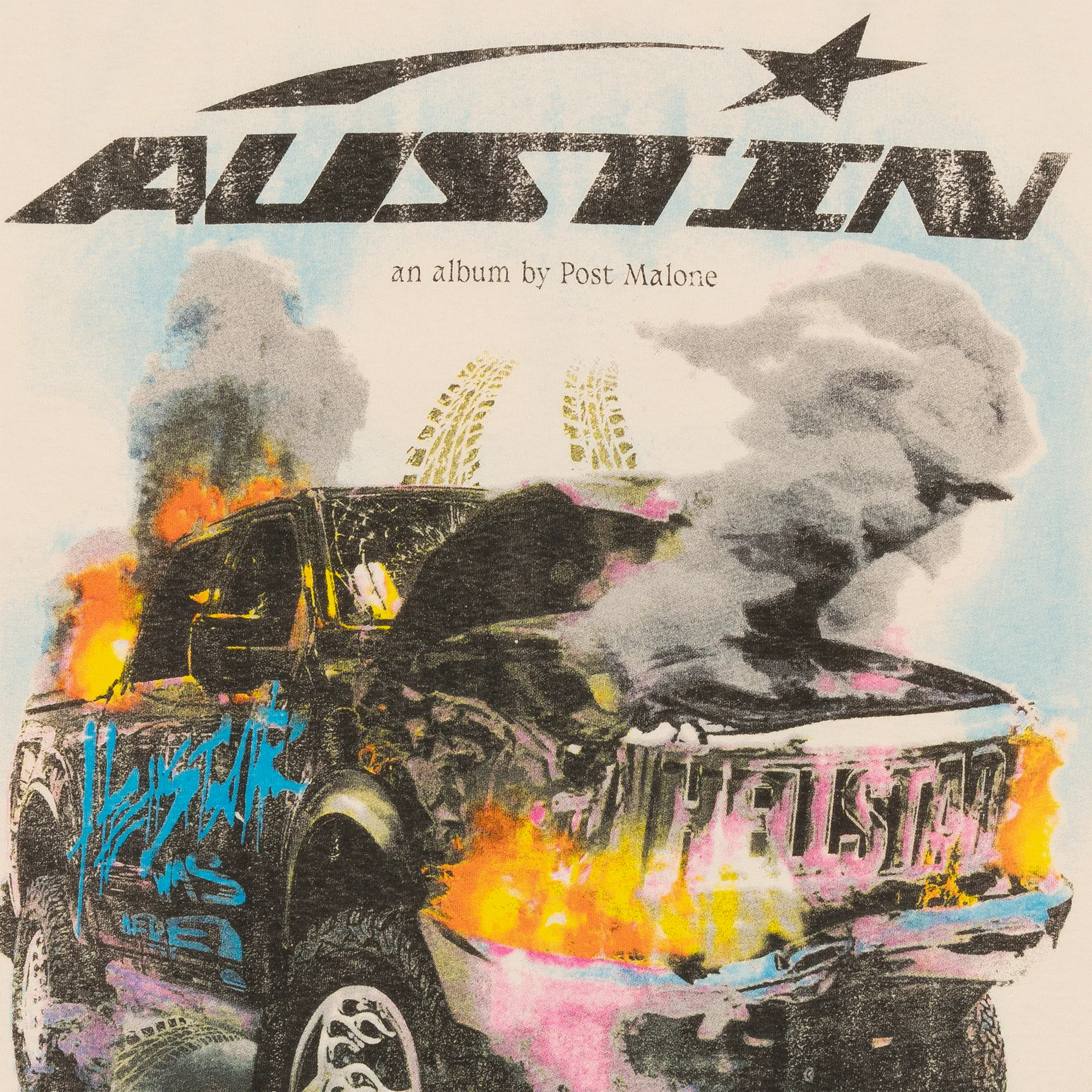 Hellstar Studios x Post Malone Austin Tee White sold by PLUS product image thumbnail 3