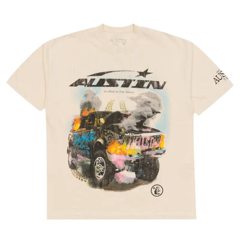 Hellstar Studios x Post Malone Austin Tee White sold by PLUS