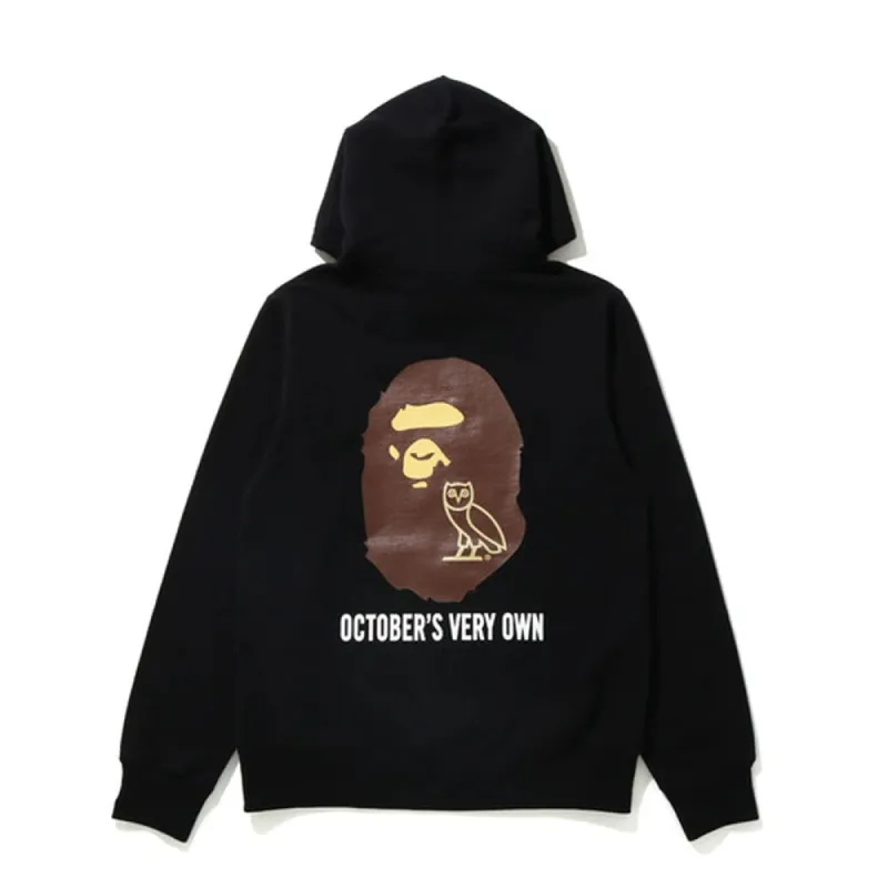 BAPE x OVO Pullover Hoodie Black made by PLUS