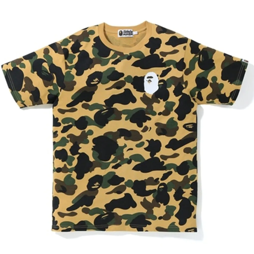 BAPE 1st Camo Multi Logo Tee Yellow sold by PLUS