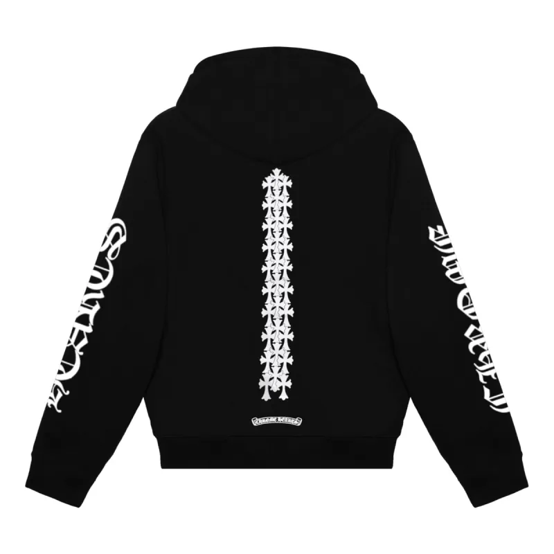 Chrome Hearts Cemetery Cross Tire Tracks Hoodie Black sold by PLUS