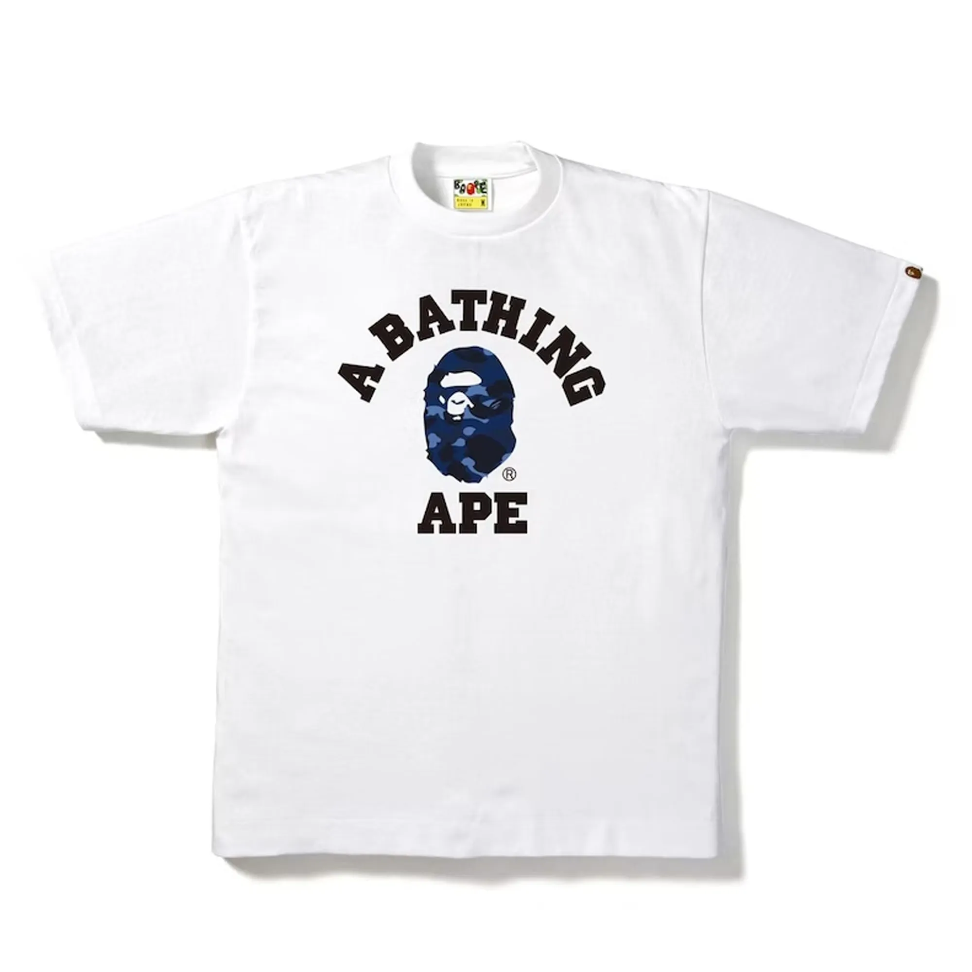Bape Color Camo College Tee Tee White/Navy sold by PLUS