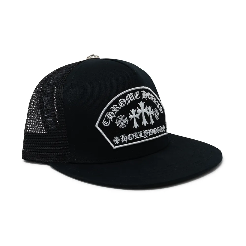 Chrome Hearts Arc Cross Patch Trucker Cap Black/Black sold by PLUS product image thumbnail 2