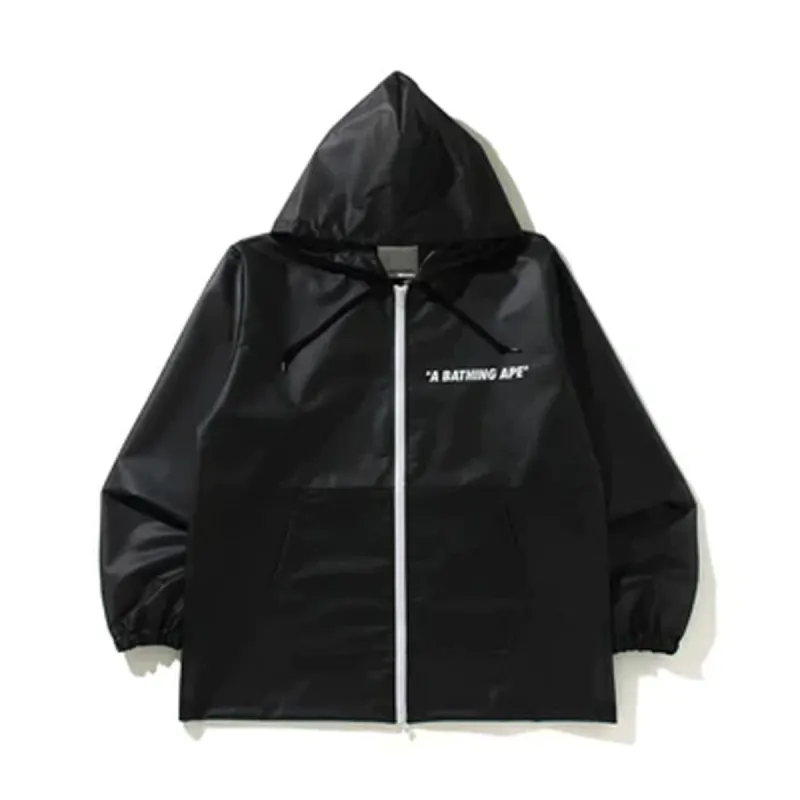 Bape Rubber Transparent Hoodie Jacket Black sold by PLUS
