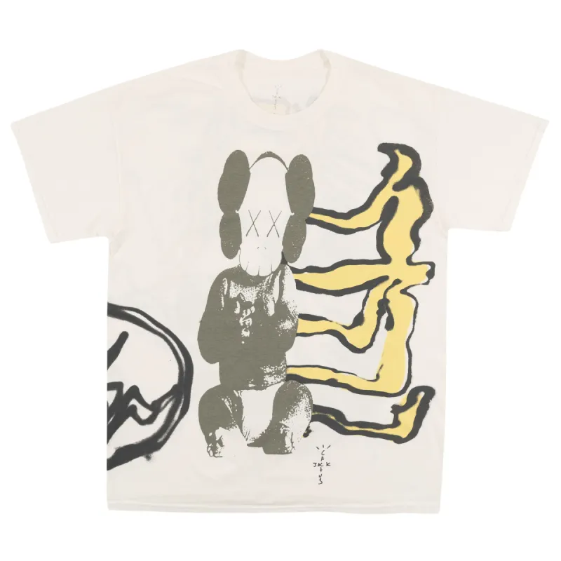 Travis Scott Cactus Jack + Kaws For Fragment Tee Aged Yellow made by PLUS