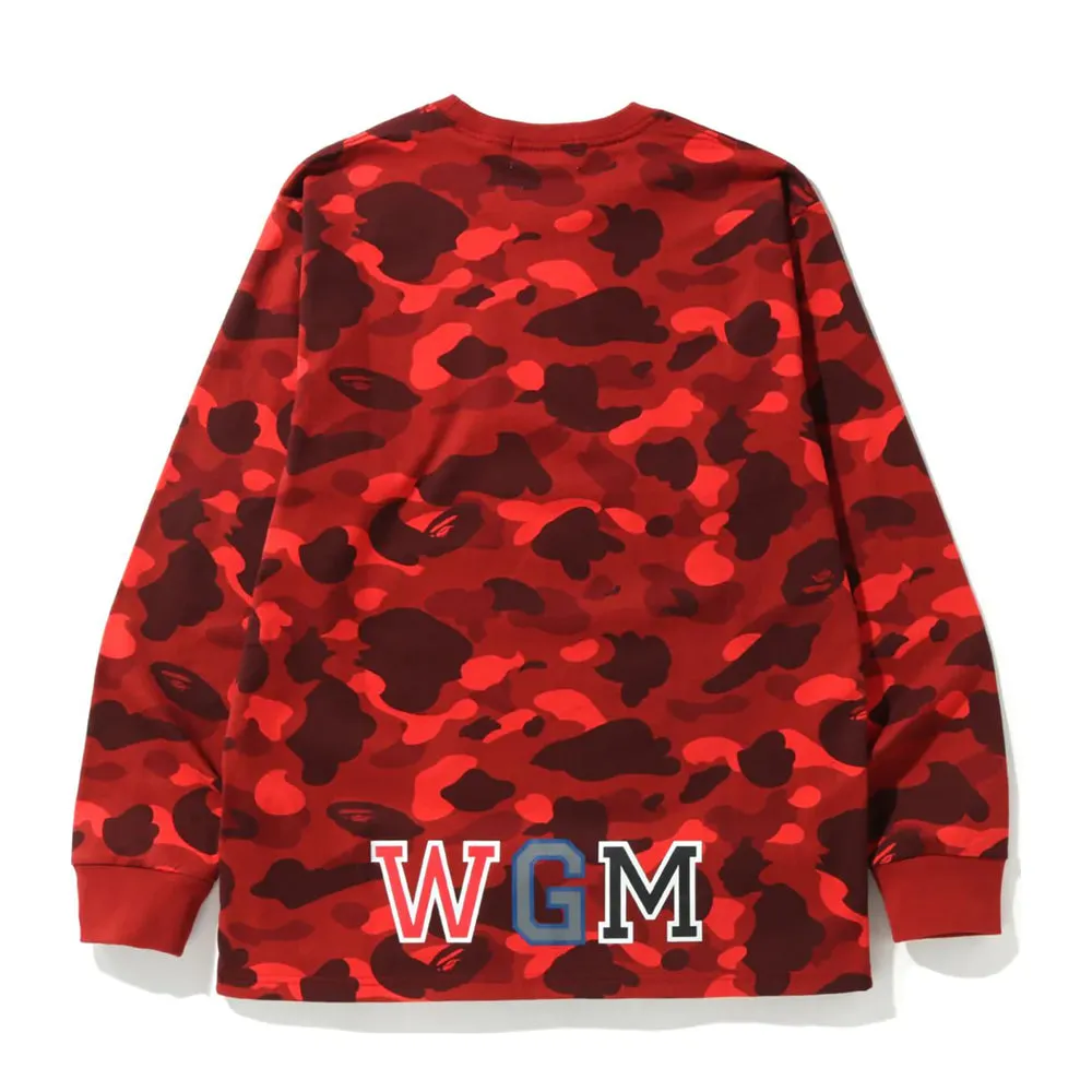 Bape Color Camo Relaxed Fit Shark L/S Tee Red sold by PLUS product image thumbnail 2