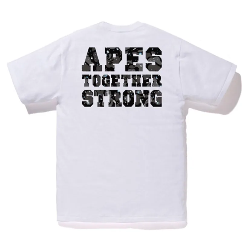 BAPE Space Camo College ATS Tee White sold by PLUS