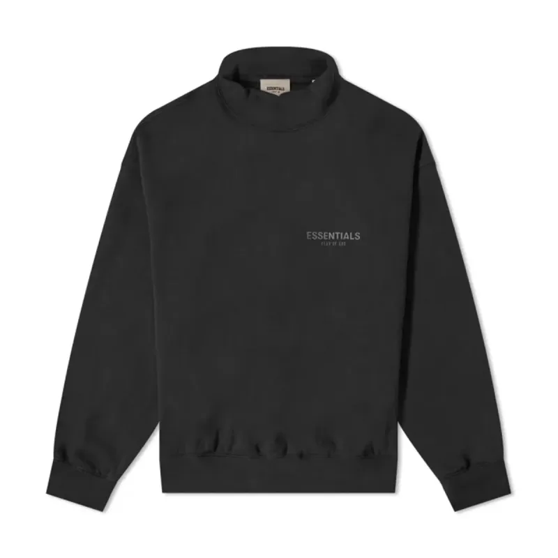 FOG Essentials Mock Neck Sweater Black/Stretch Limo sold by PLUS