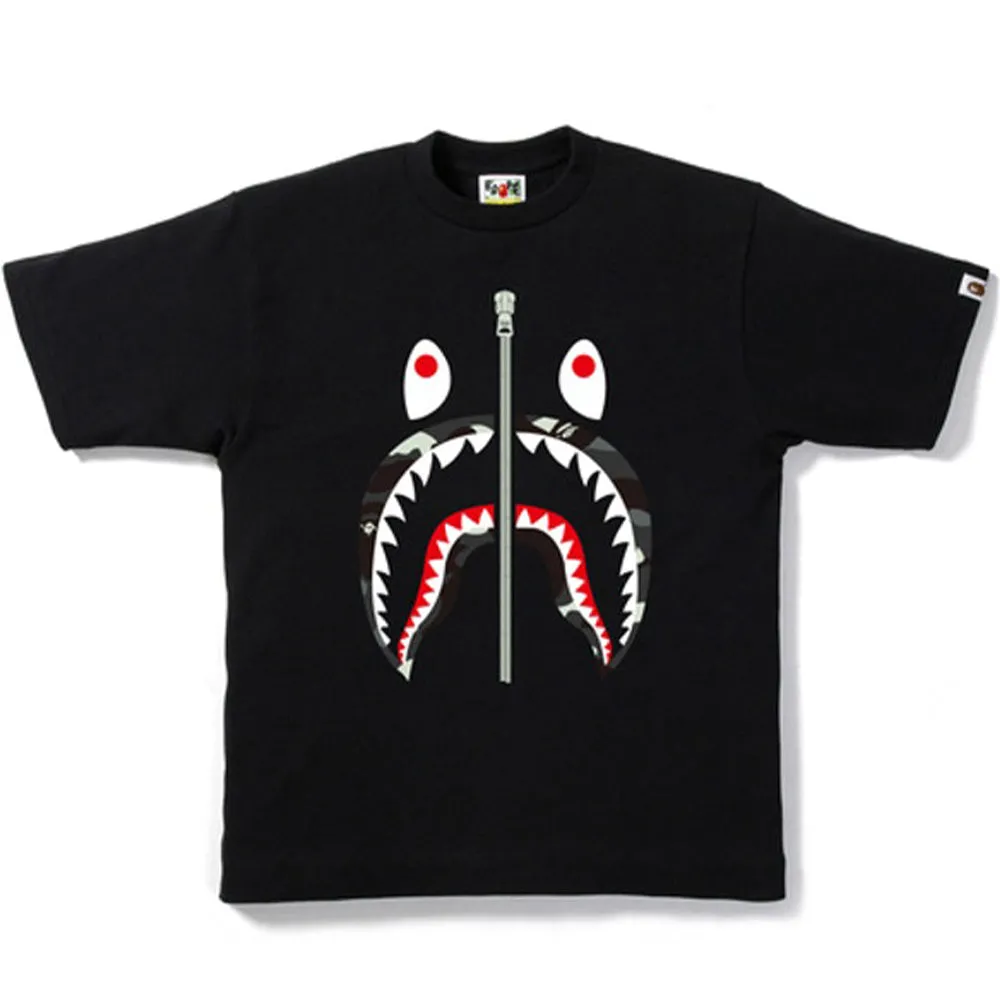 BAPE City Camo Shark Tee Black/Black sold by PLUS