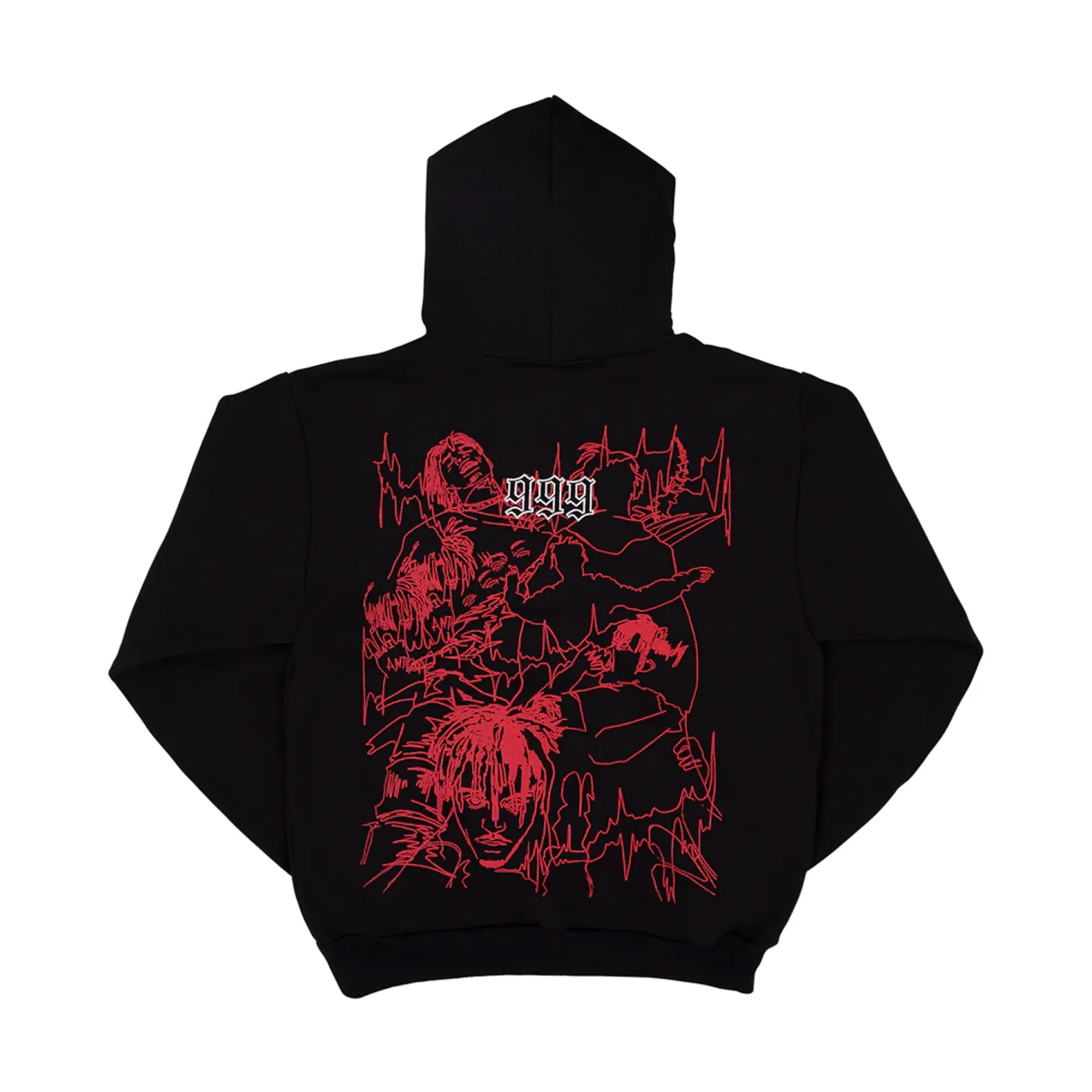 パーカー・フーディ Revenge Juice Wrld 999 Graphite Portrait Hoodie Revenge X Juice Wrld 999 Graphite Portrait Hoodie Size Small