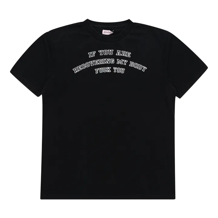 Palm Angels Recovering My Body Tee Black sold by PLUS