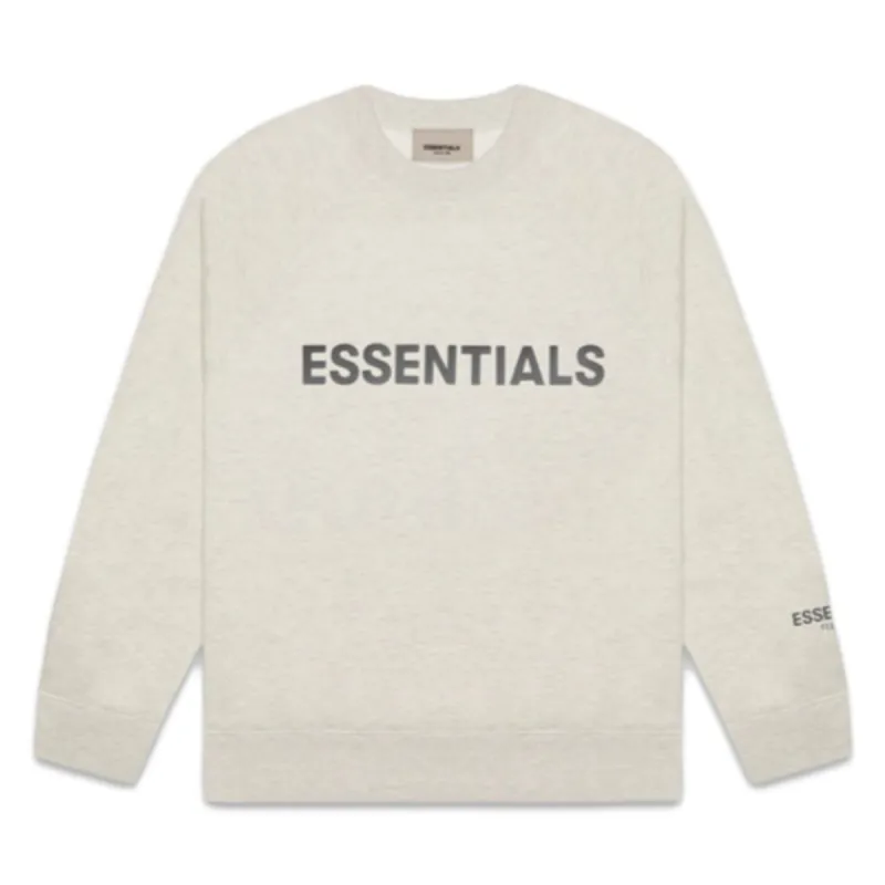 FOG ESSENTIALS Applique Crewneck Oatmeal Heather (SS20) sold by PLUS