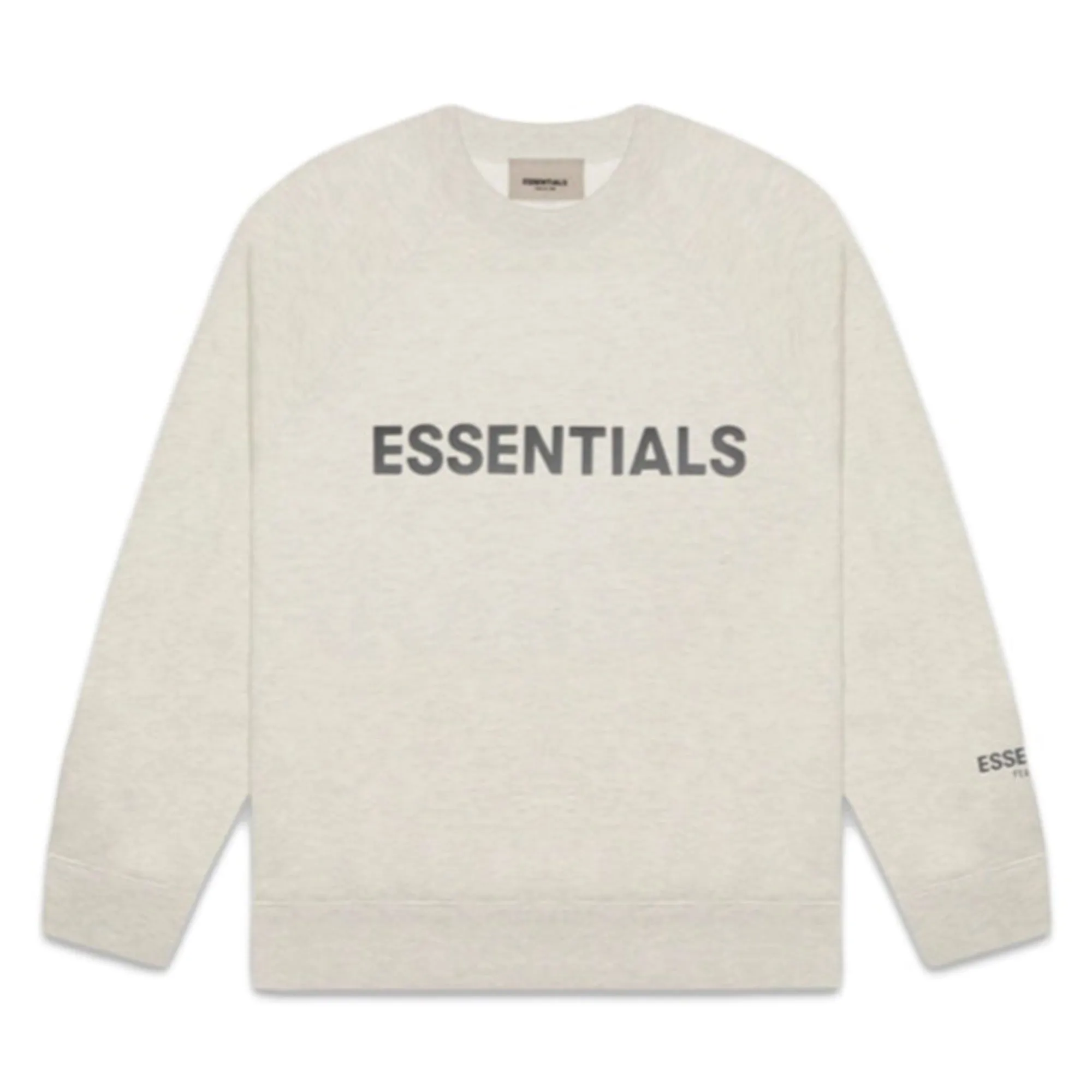 FOG ESSENTIALS Applique Crewneck Oatmeal Heather (SS20) sold by PLUS