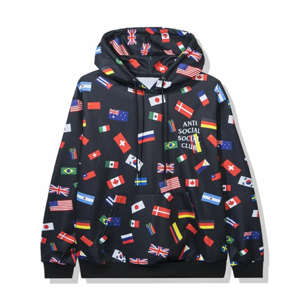 Anti Social Social Club Orlando Flag Hoodie Black sold by PLUS product image thumbnail 2